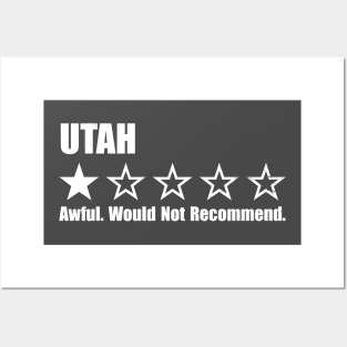 Utah One Star Review Posters and Art